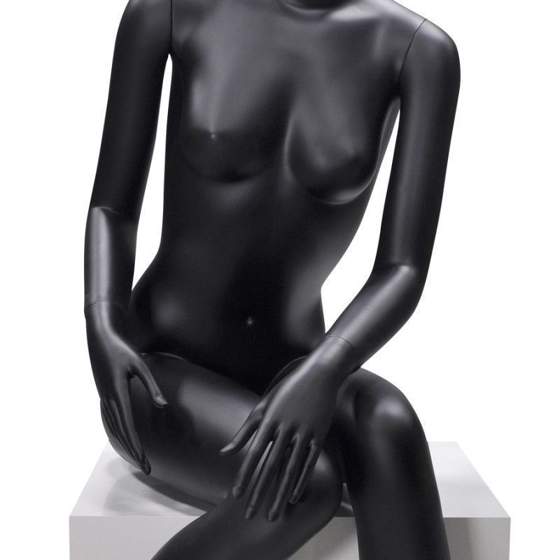 Image 3 : Abstract seated female mannequins black ...