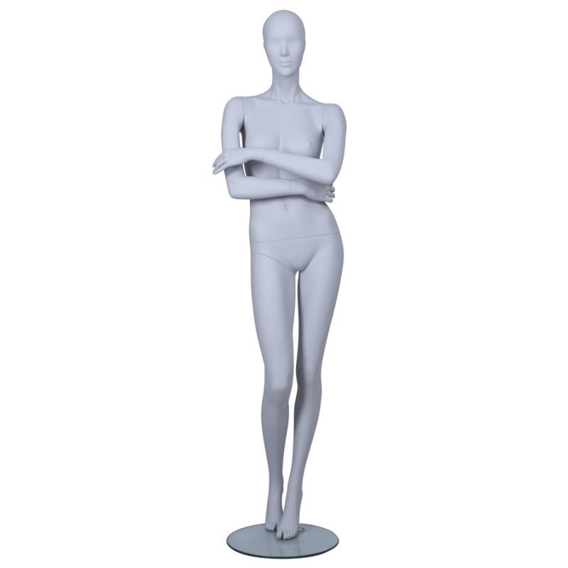 Abstrakt damen schaufensterfiguren mit kopf weiss : Mannequins vitrine