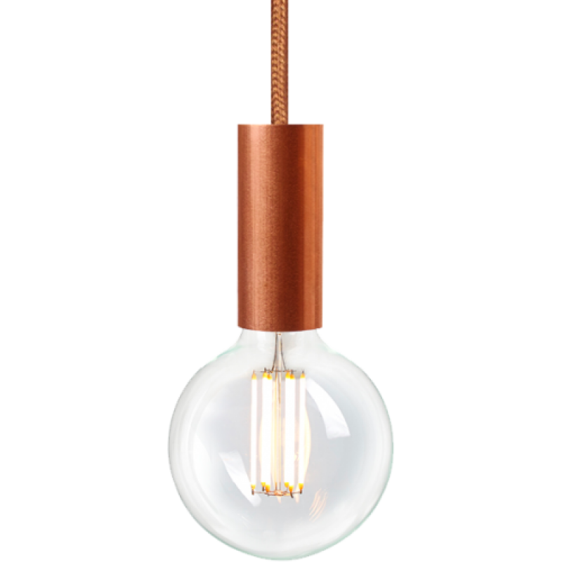 Ampoule Led &agrave; filament avec suspension cuivre : Eclairage