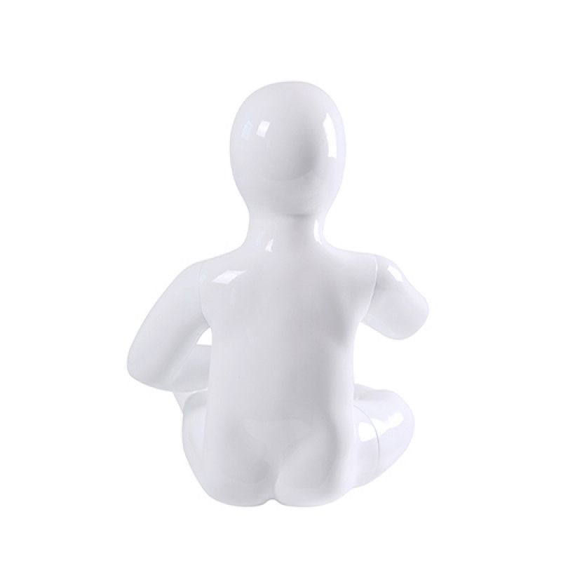 Baby mannequin seated white color
