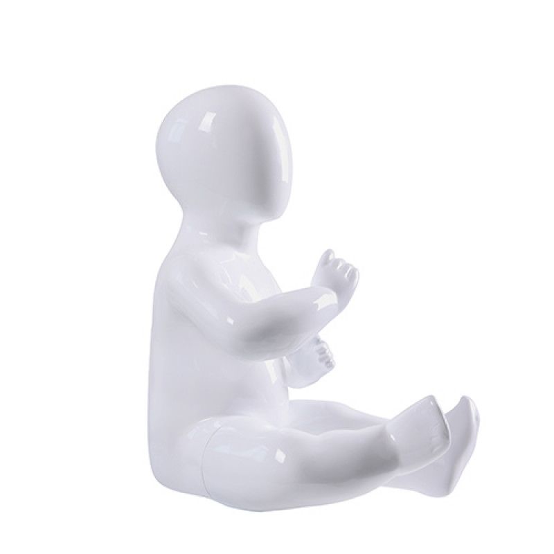 Image 4 : Baby mannequin seated in white ...