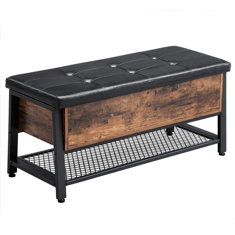 Banc de rangement magasin style industriel : Mobilier shopping