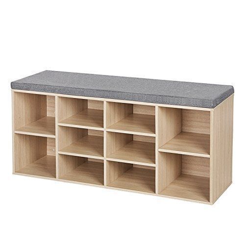 Banc de rangement pour chaussures en bois