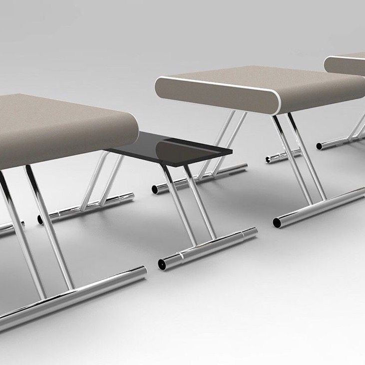 Image 3 : Banc pour magasin brun épur ...