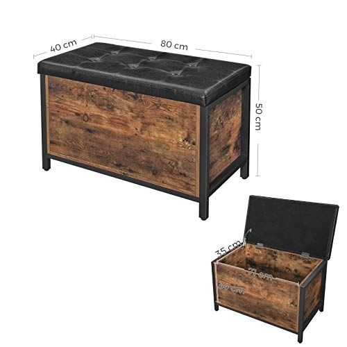 Image 1 : Banco de madera con caja ...