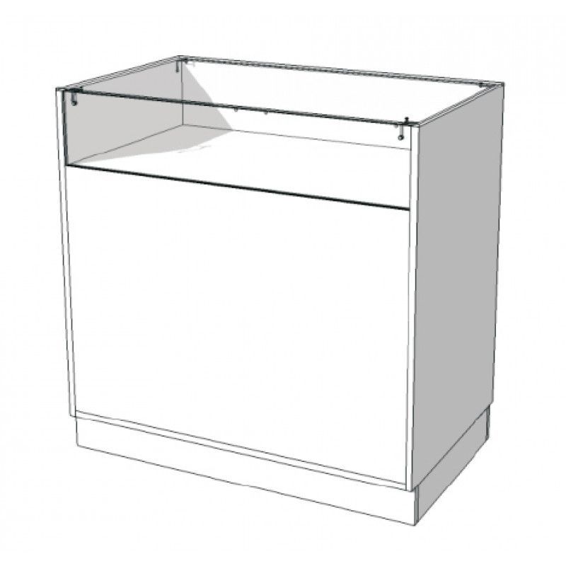 Image 2 : Bancone bianco lucio con cassetto ...