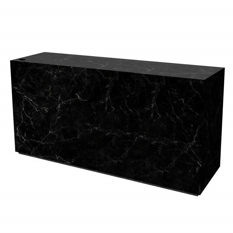 Banconi nero in marmo lucido 200 cm : Comptoirs shopping