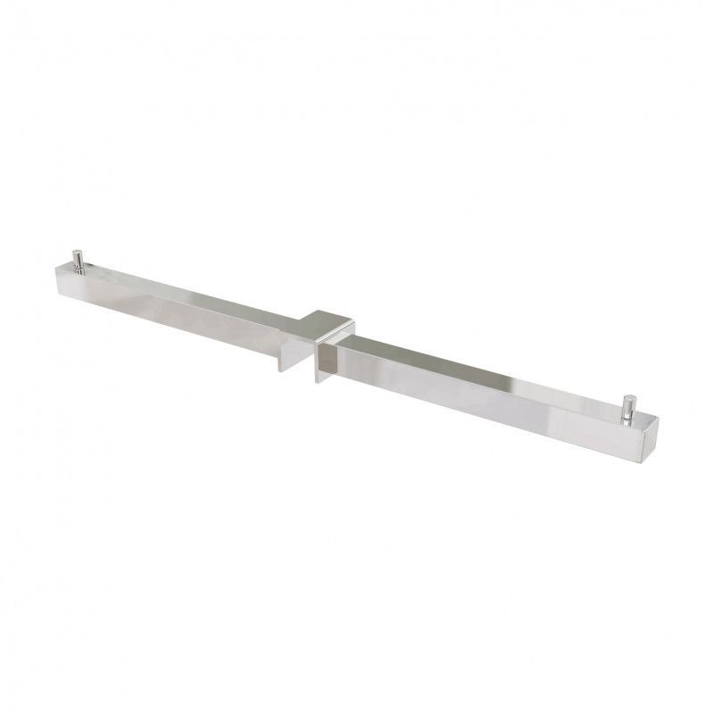 Barra lateral de metal cromado para percha derecha : Portants shopping