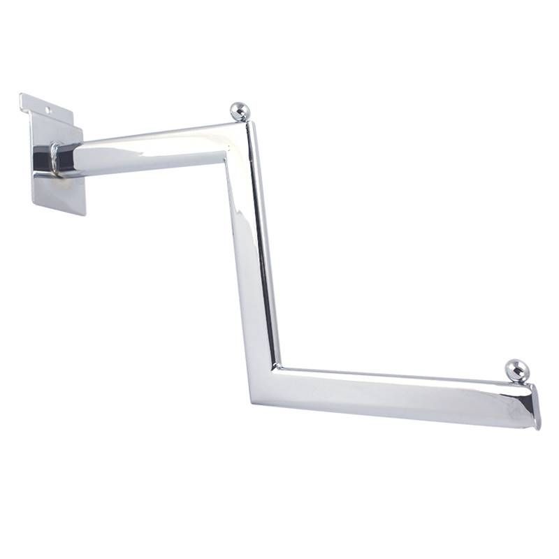 Barre de pr&eacute;sentation &agrave; &eacute;tages pour panneaux rainur&eacute;s : Portants shopping