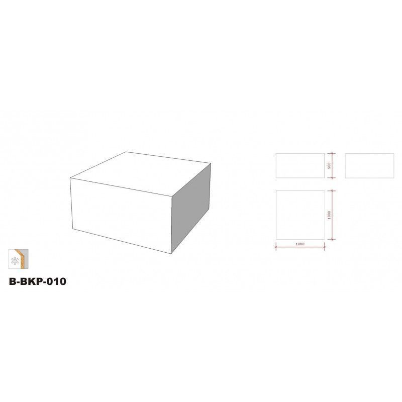 Image 1 : Quadratisches Podium betongrau 50 x ...
