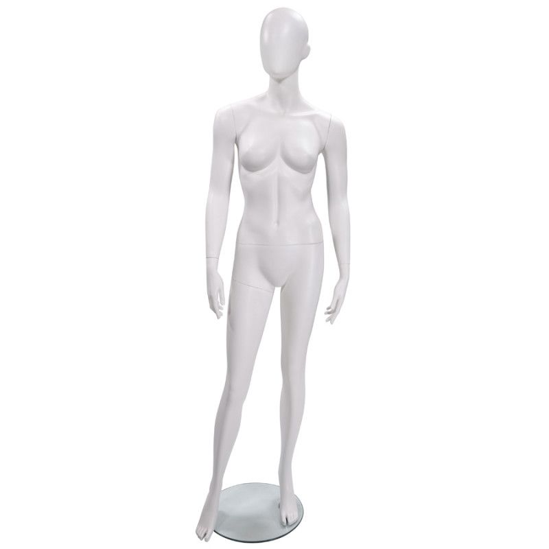 Bianco manichino donna con testa : Mannequins vitrine