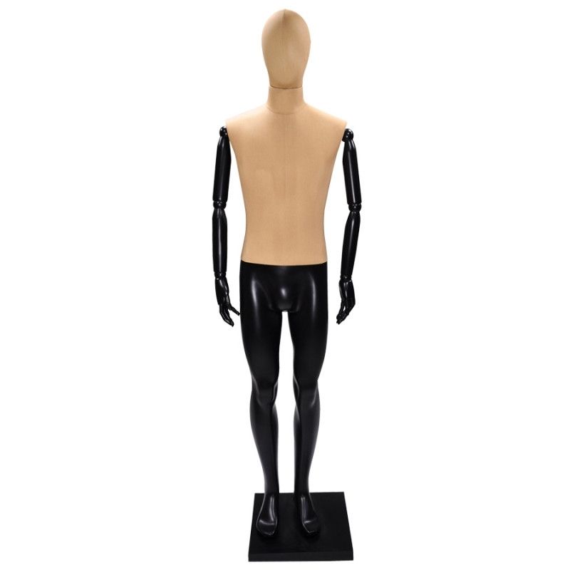 Black and fabric male display mannequin : Mannequins vitrine