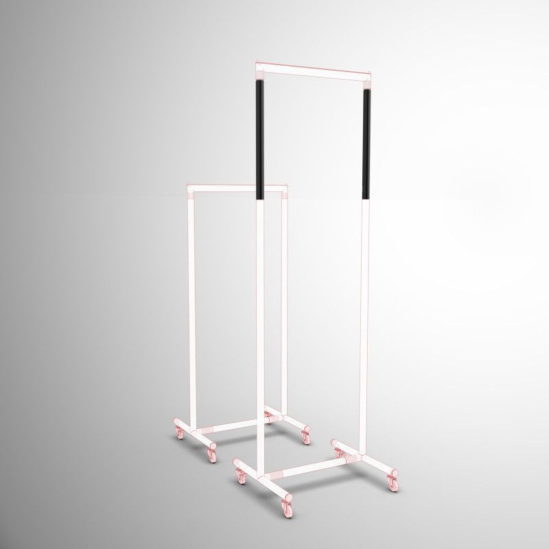 Image 2 : Professional black rolling rack 120cm ...