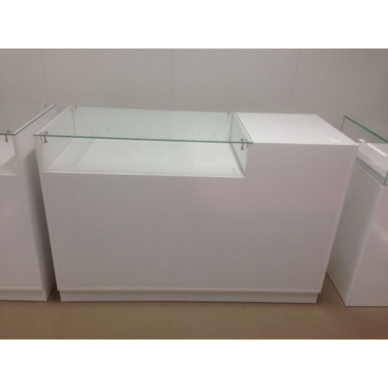 Image 1 : Black sales counter with glass ...