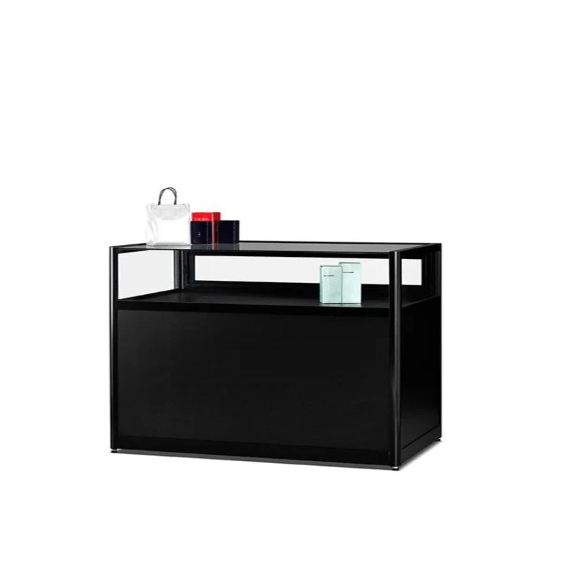 Black counter shop window with sub-box : Mobilier shopping