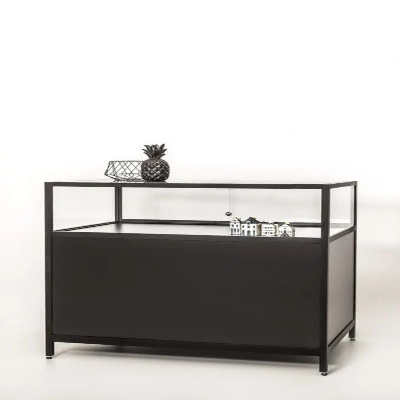 Black countertop with lower storage : Mobilier shopping
