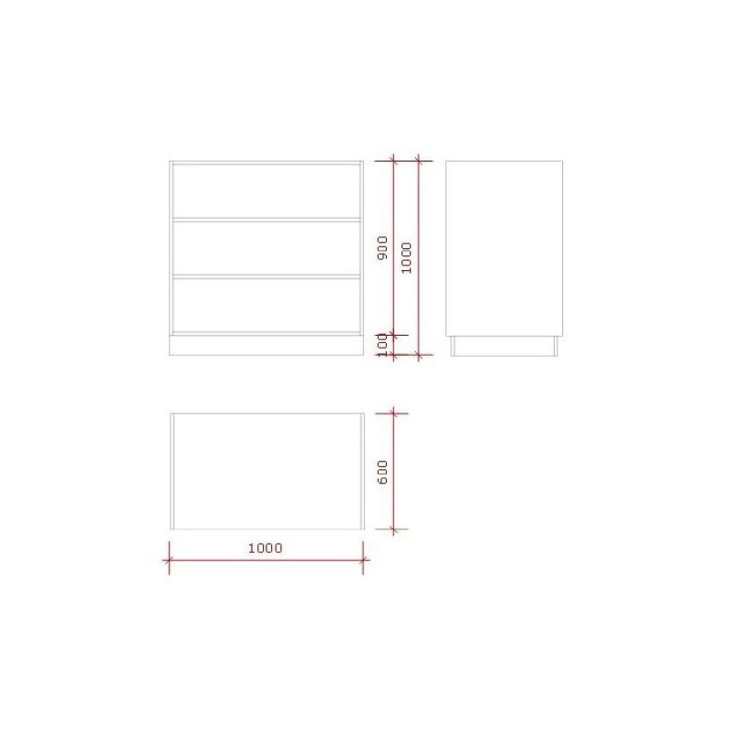 Image 4 : Modern countertop - Gloss black - 100x100x60cm ...