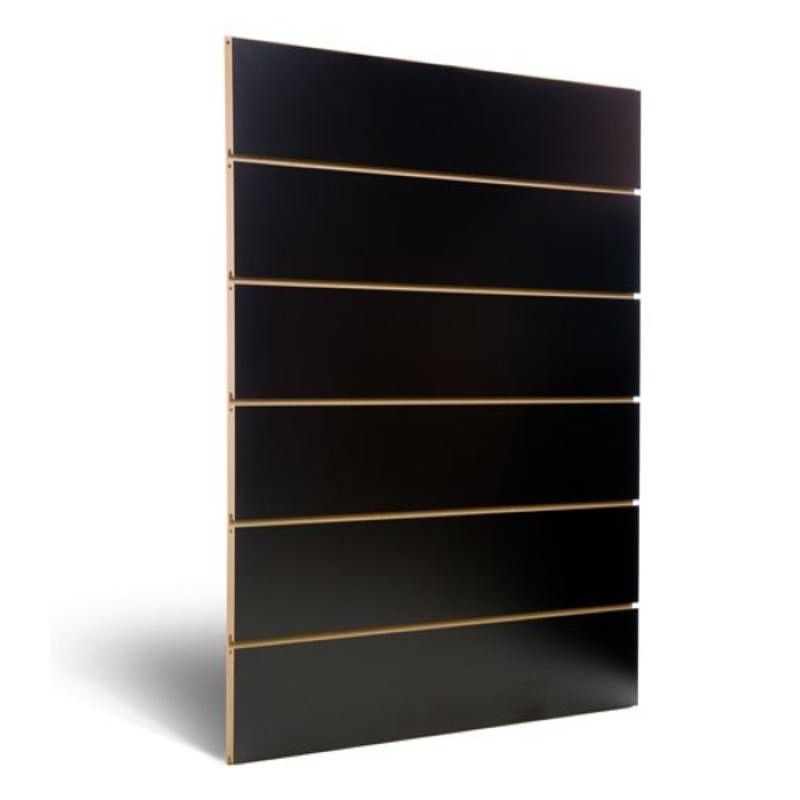 Black grooved panel 20 cm : Mobilier shopping