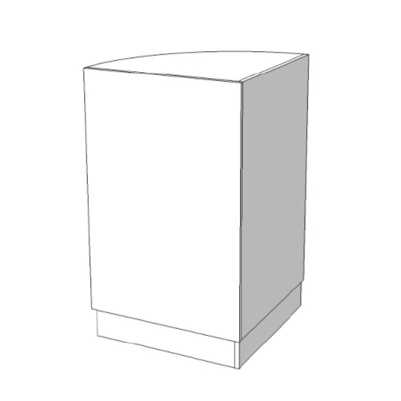 Image 1 : 60cm glossy black corner countertop ...