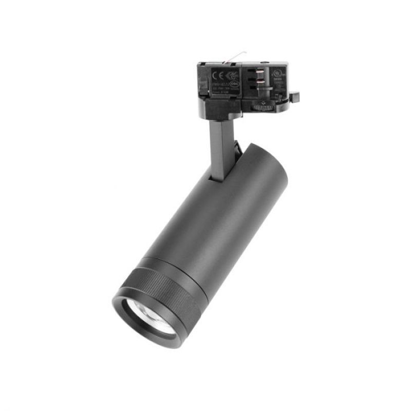 Image 2 : Steerable 3500K black LED spotlight ...