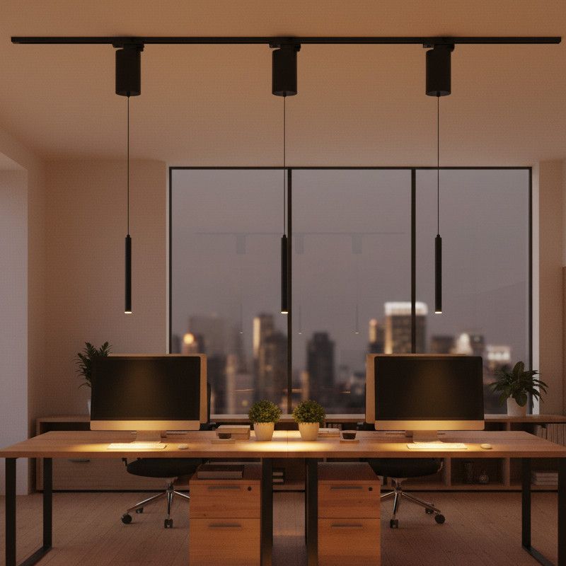 Image 2 : Compact black LED spotlight with ...