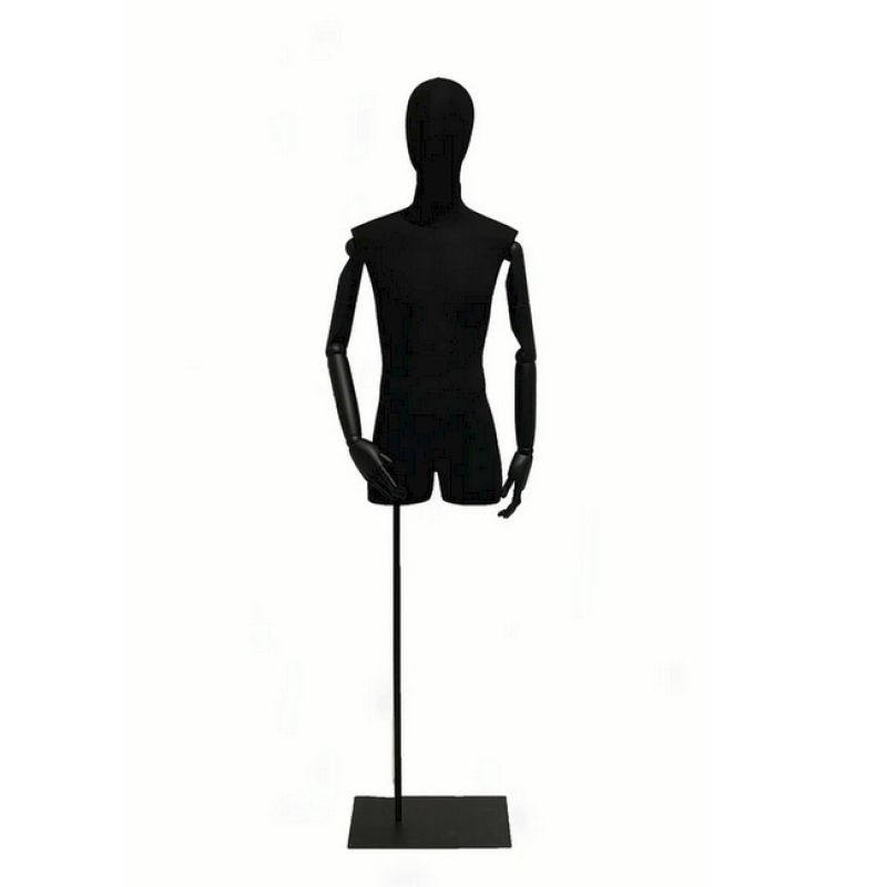 Black male cloth bust with head : Bust shopping