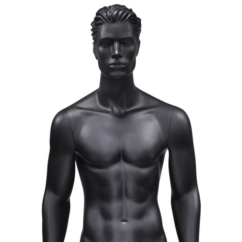 Image 2 : Black finish male mannequins stilized ...