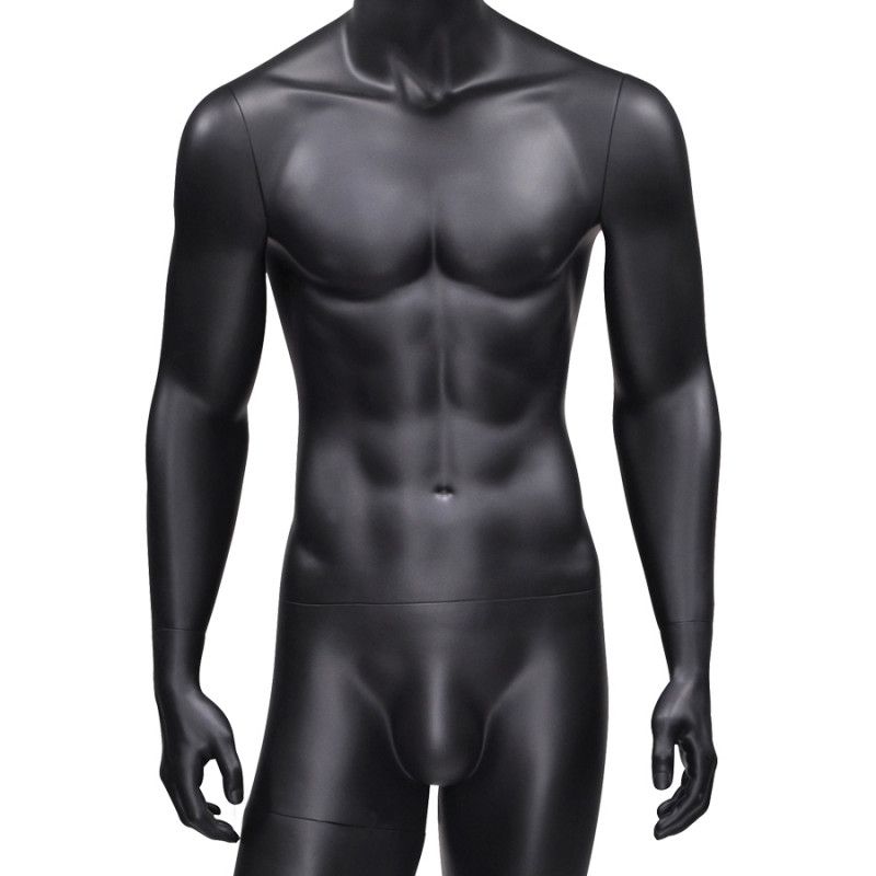 Image 3 : Black finish male mannequins stilized ...