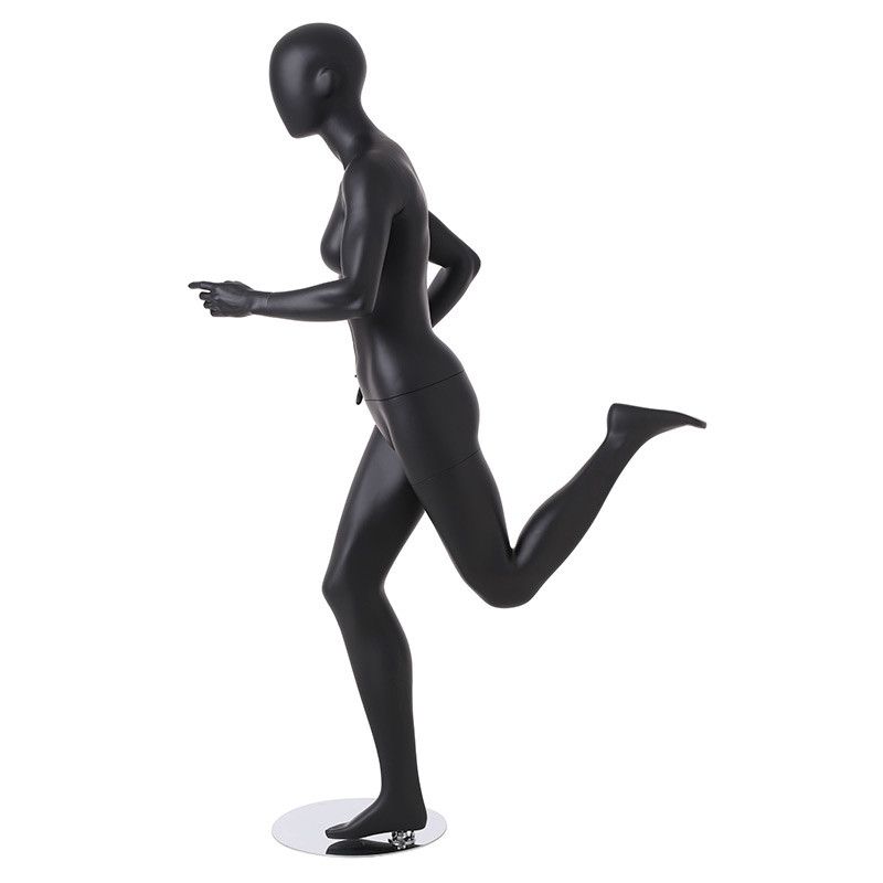 Image 1 : Running female mannequins mat black ...