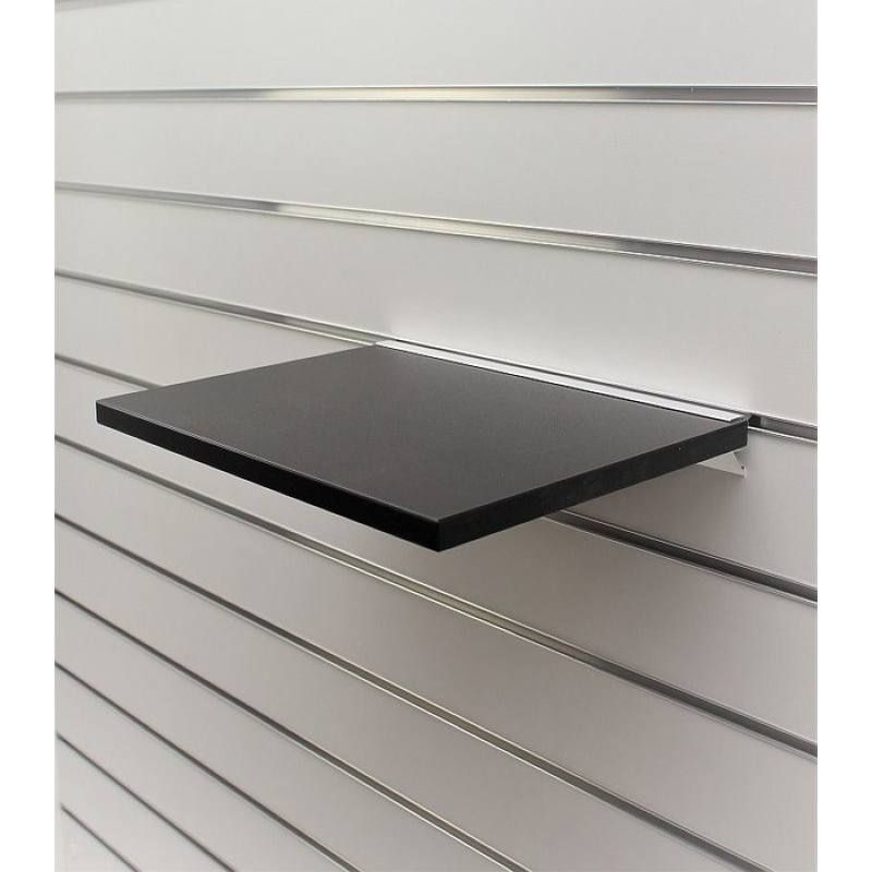 Black shelf for grooved panel  30x40cm : Mobilier shopping