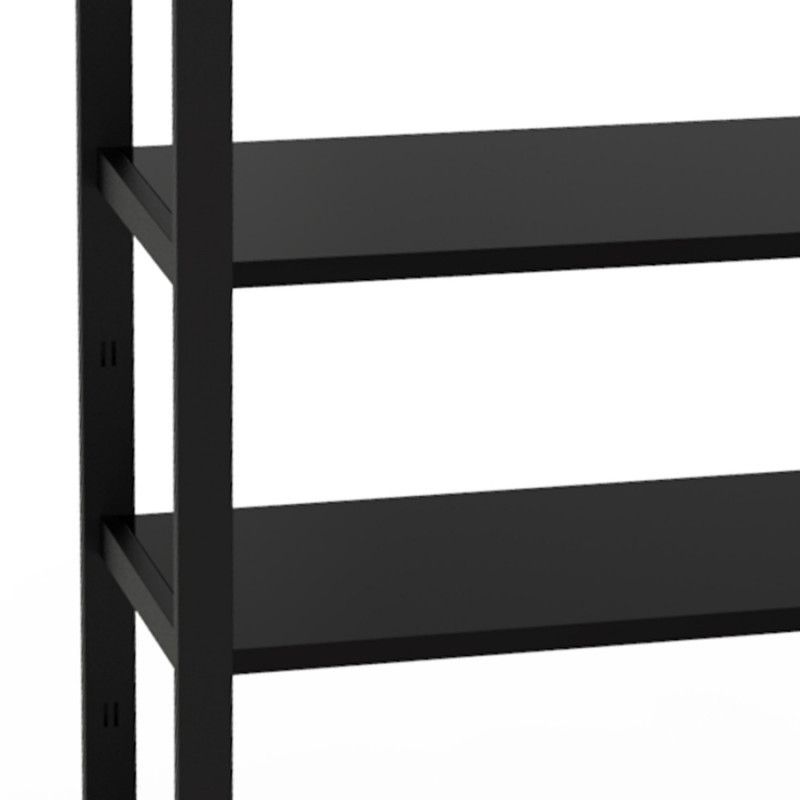 Image 1 : Black shelving unit 6 levels ...