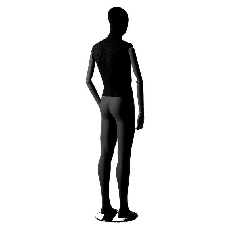 Image 2 : Black vintage fabric male mannequin ...