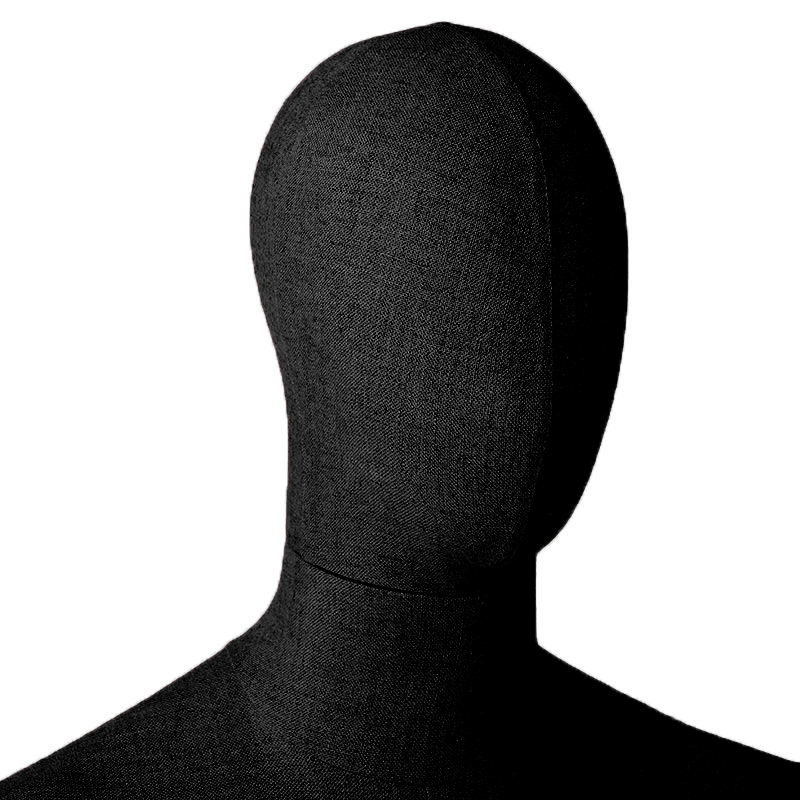 Image 6 : Black vintage fabric male mannequin ...