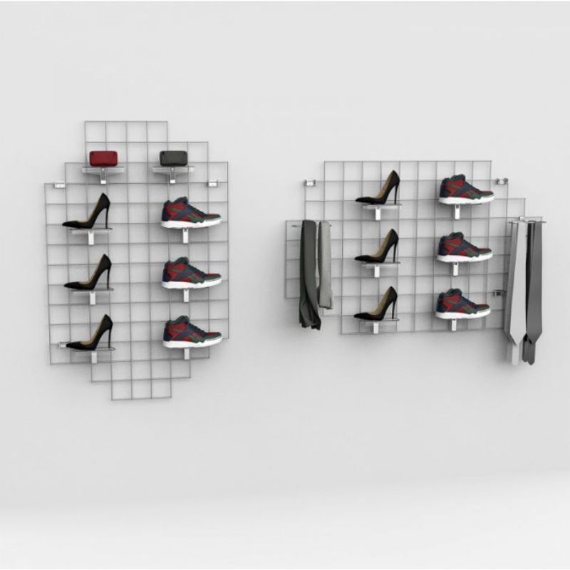 Image 3 : Black wire mesh display with ...