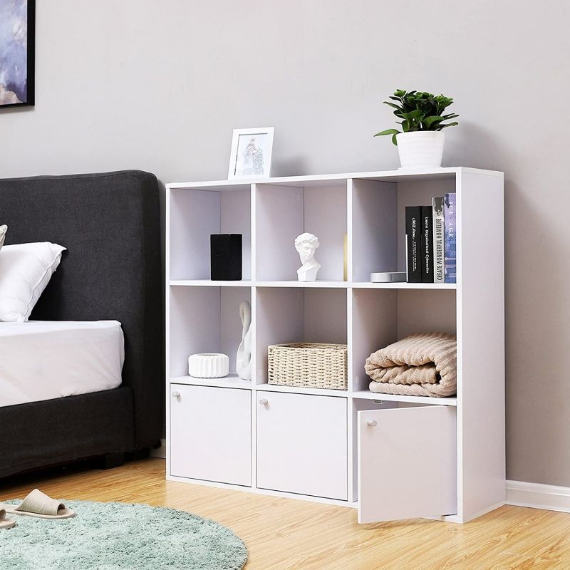Bookcase white storage shelf : Mobilier shopping