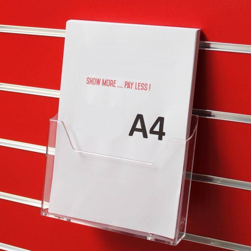 Image 1 : A4 brochure holder on ribbed ...