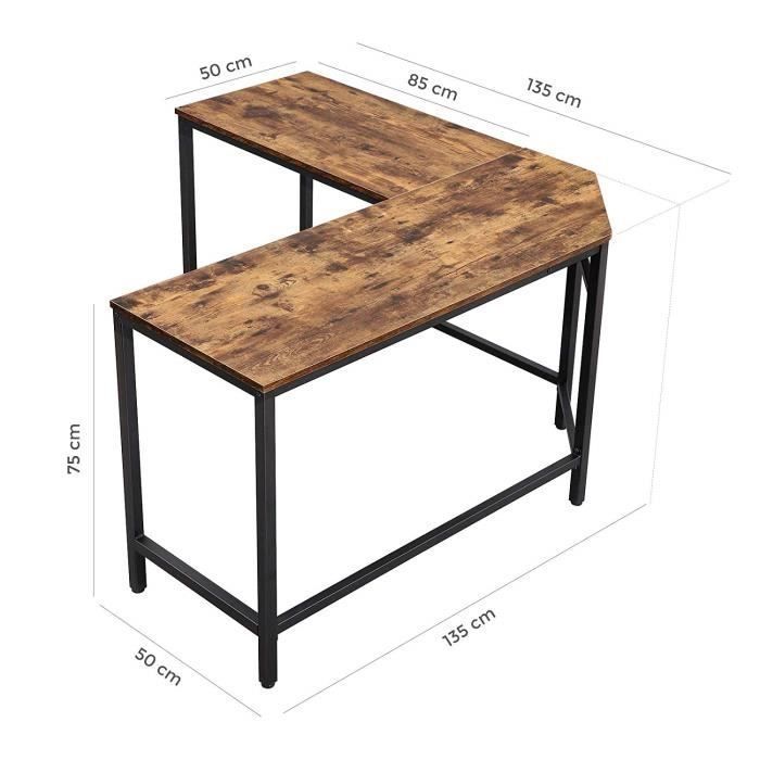 Bureau d'angle style industriel