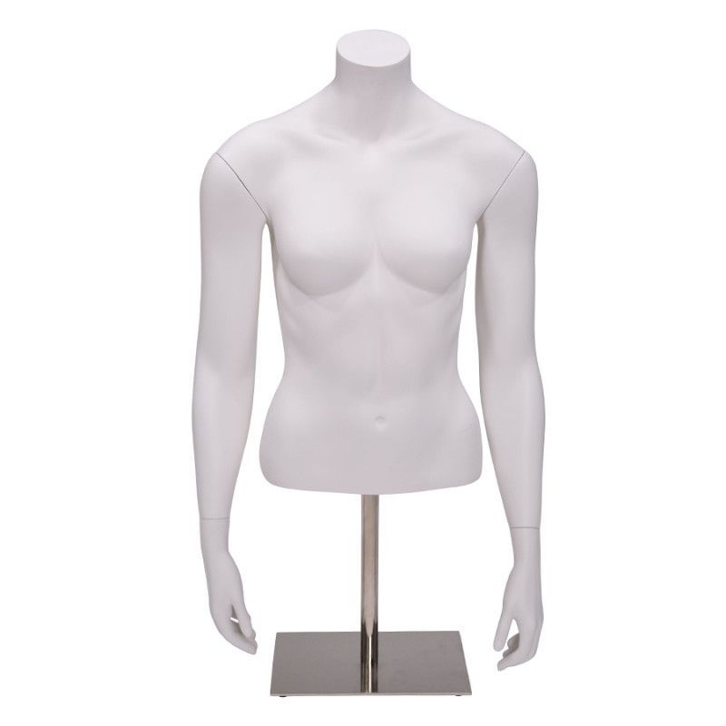 Bust femme avec bras et base coloris blanc : Bust shopping