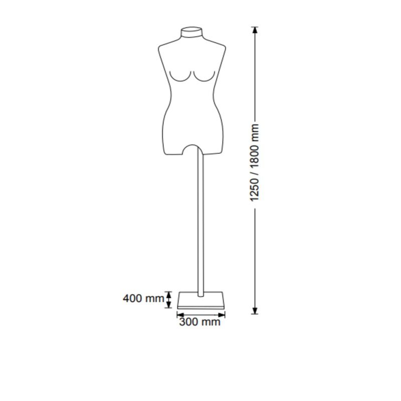 Image 1 : Bust mannequin woman in eco ...