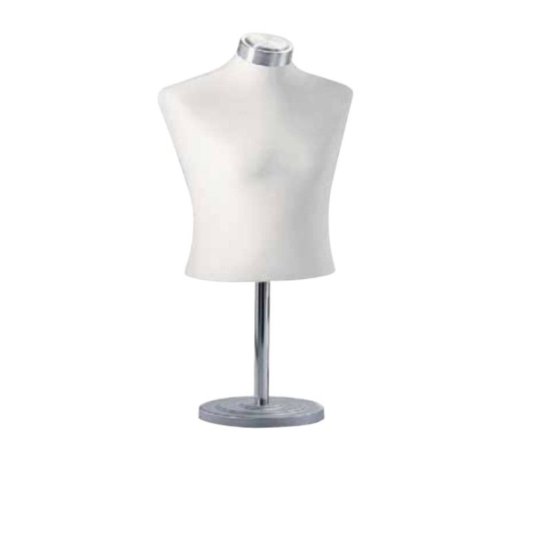Bust short mannequin man in ivory elasthanne : Bust shopping