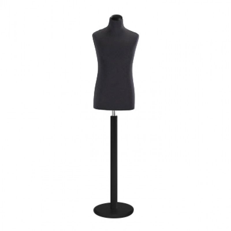 Buste couture enfant 10-12 ans tissu noir et base bois : Bust shopping