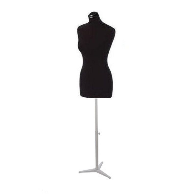 Buste couture femme tissu noir base blanche : Bust shopping