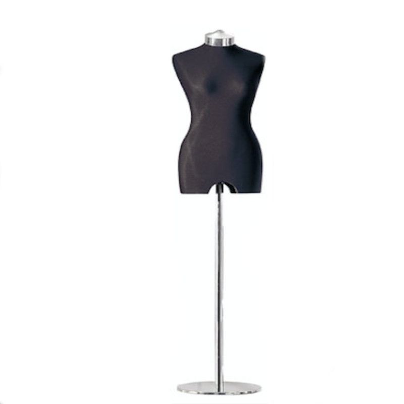 Buste couture mannequin femme noir avec base m&eacute;tallique : Bust shopping