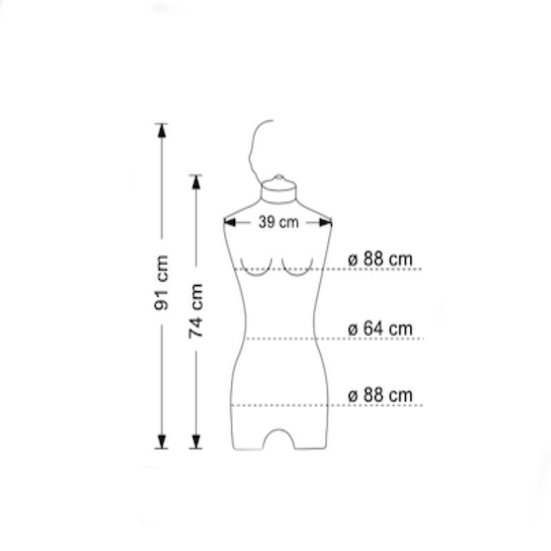 Image 2 : Buste mannequin femme en tissu ...