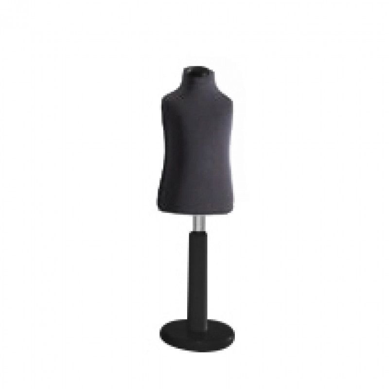 Buste enfant tissu noir avec base 1 an : Bust shopping