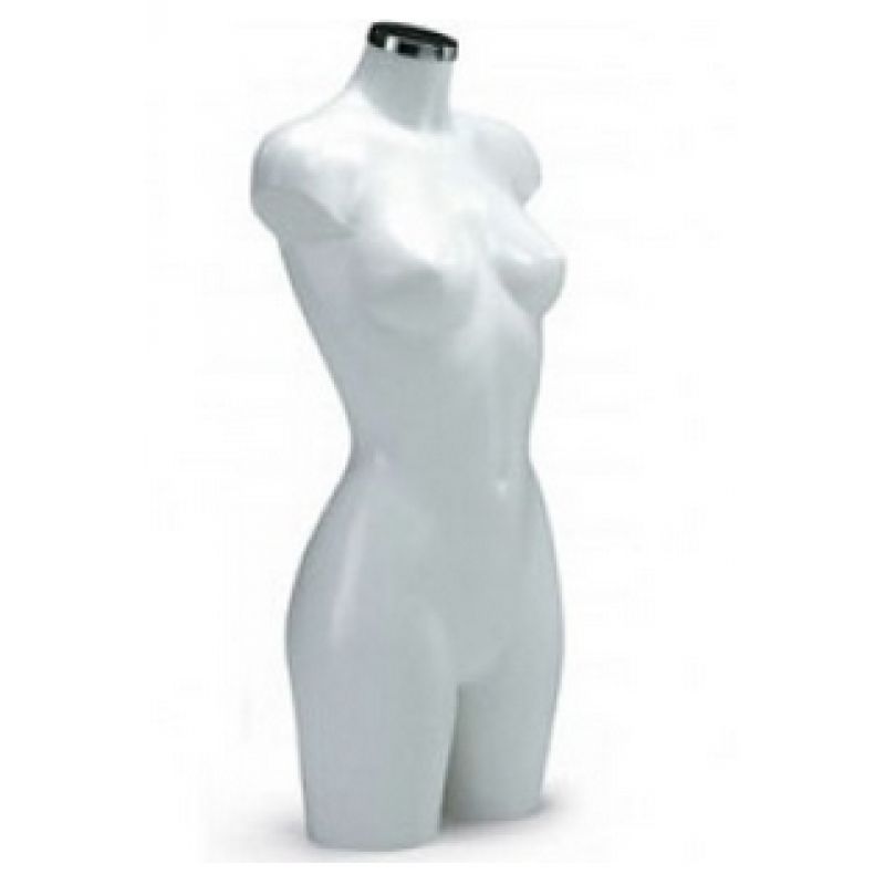 Buste femme en plastique blanc avec depart epaule : Bust shopping