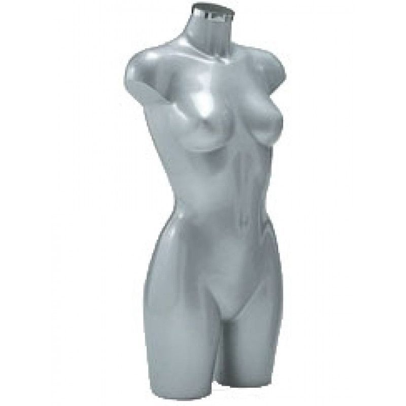 Buste femme en plastique effet gris metal : Bust shopping