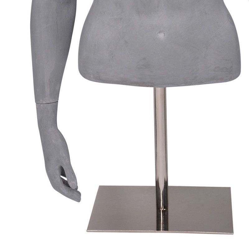 Image 2 : Buste de mannequin femme gris ...