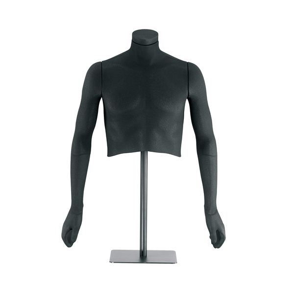Buste flexible homme noir avec tissus bi-elastique : Bust shopping