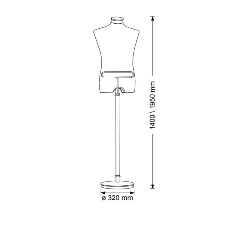 Image 1 : Buste mannequin homme en élasthanne ...